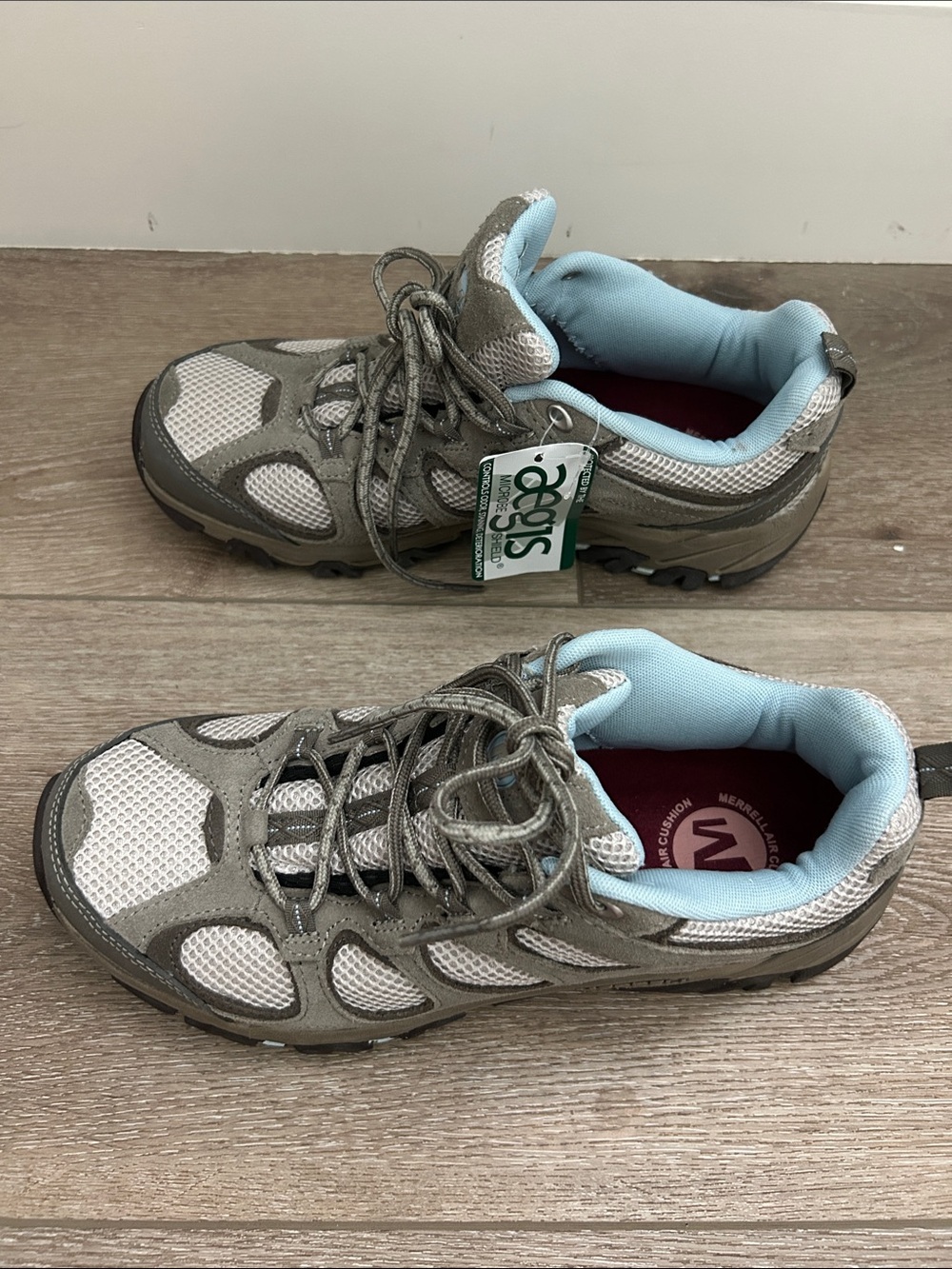 NWT MERRELL Hilltop Ventilator Aluminum Dream Blue Trail Hiking Shoes Sneaker 10 - Picture 2 of 6